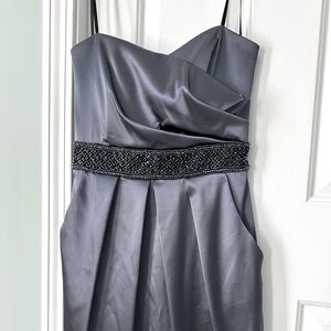 Strapless Satin Mini Dress